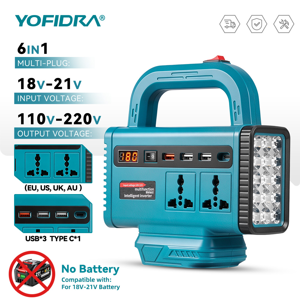อินเวอร์เตอร์พกพา YOFIDRA 220V - Ac Outdoor Power บทวิจารณ์และราคา